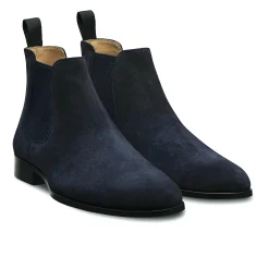LodinG Bottines basses Shoji 1008 veau velours Bleu marine Cheap